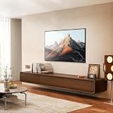 Herihome 70" Floating TV Stand Wall Mounted, Floating Entertainment Center for TVs up to 80 inch, TV Media Console with Flip-Down Doors, Cable Management for Living Room Bedroom Walnut