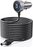 Starlink Mini Cable, 3 in 1 Starlink Mini Car Charger DC Power Cable+ Cigarette Lighter Adapter 12V-48V with Digital Display, Durable USB C PD 40W and USB A 35W Ports for Trucks and Cars (16.4FT)