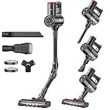 RONEAIR Cordless Vacuum Cleaner 40Kpa, 45min Upgrade 6 * 2600mAh, Noise Reduction 7-in-1 Lightweight Rechargeable Stick Vacuum, 7-Layer Filtration,Ideal for Carpet, Pet Hair, Hardwood Floors