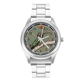 NTVOWPZO Three-Hand Analog Stainless Steel Watches for Men Easy Reader