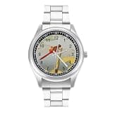 FodPand Mens Stainless Steel 3-Hand Analog Watch Easy Reader 40mm Dial