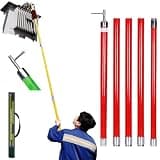 10 20 30 Ft High Voltage Rescue Hot Stick for Substations, Adjustable Operating Rod Hot Stick with Strage Bag, Heavy Duty Electrical Safety Tool(Red,0.5m 1-Section 0.4kv)