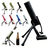 LVPETALIZE Mortar Bottle Opener Beer Bottle Cap Launcher Tube Heavy Duty Tactical Cap Launcher Hands Free Funny Beer Bottles Opener for Bars Desks Shelves (For 300-330ML Pink)