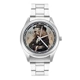 NTVOWPZO Three-Hand Analog Stainless Steel Watches for Men Easy Reader