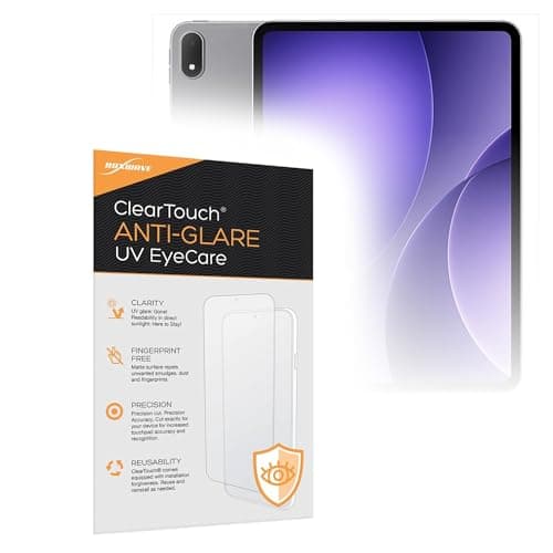 BoxWave Screen Protector Compatible With Oppo Pad 5 - ClearTouch Anti-Glare Anti-UV EyeCare (2-Pack), Filters out Harmful Blue Light Reduce Fatigue
