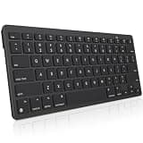 OMOTON Ultra-Slim Wireless Keyboard for Mac, Stable Bluetooth Connection, Ergonomic Tilt Angel, Auto Sleep Energy Saving & Portable for Business Trip & Travel, Compatible with MacOS 10.10+, Black