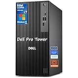 Dell Pro Tower PC Desktop Computers, Intel 20-Core i7-14700, 32GB RAM, 1TB SSD, HDMI, DP, USB-C, Win 11 Pro, Carbon Black, 2026 Next Gen OptiPlex for Business & Professionals (Renewed)