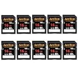 AreTop SD Card 16GB, 10 Pack UHS-I Class 10 SDHC Memory Card, 10 Pack 16GB Full HD Video Secure Digital Cards for Cameras, DSLR, Action Cams and Trail Camera