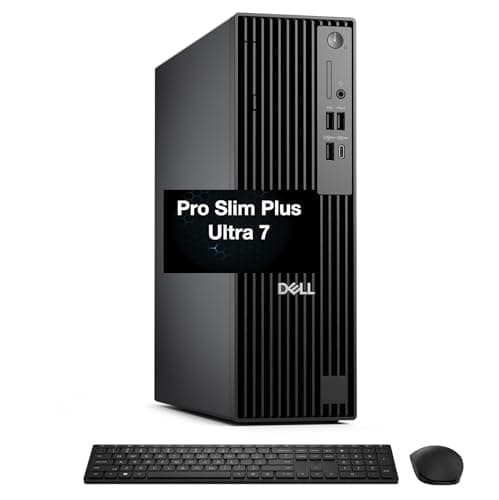 Dell Pro Slim Plus QBS1250 AI Business Desktop (Intel Ultra 7-265, 32GB DDR5, 1TB PCIe SSD, Intel Graphics, DVD-R/W, 260W PSU, RJ-45, 3 Display Port, Win 11 Pro)