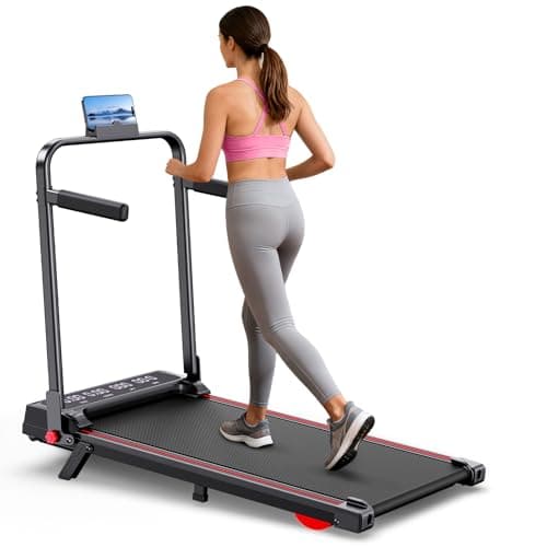 Treadmill for Home Office, 3.5HP Foldable Workstation Treadmill, 350 lbs Capacity, 12% Incline, Adjustable Handle (4 Levels), Compact Walking Pad with Removable Tabletop