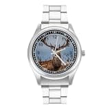 NTVOWPZO Three-Hand Analog Stainless Steel Watches for Men Easy Reader