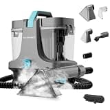 Starrybot Portable Carpet Cleaner Machine with Steam and Heating Techology,18Kpa Powerful Suction with Versatile Tools for Pets, Couch,Spot Cleaner for Stairs/Furniture/Rug(Gray)