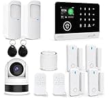 TUGARD WIFI/2G Wireless Home Alarm with 1080P Indoor WiFi Surveillance Camera, Home Alarm System with App Alert, Compatible with Alexa and Google