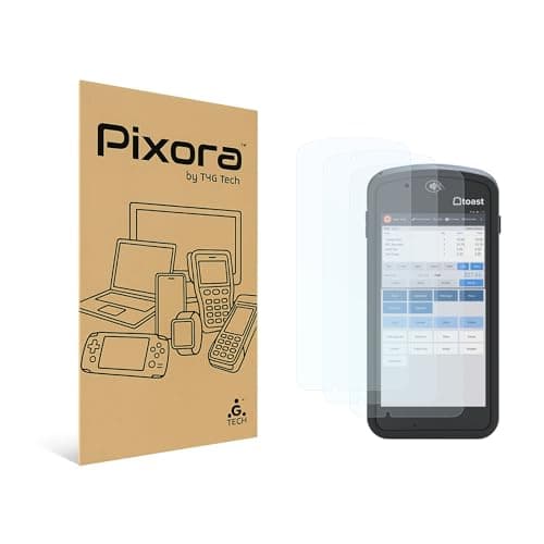 T4G Tech Pixora Screen Protector for Toast Go 2 (TG200) - 9H High Clarity - Tetsu Clear (3-Pack)