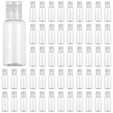 Lnrueg 200 PCS 1OZ Travel Bottles with Flip Cap - 30 ml Clear Plastic Travel Size Containers, Portable Leak Proof Squeeze Bottles Refillable Empty Cosmetic Containers for Liquid Shampoo Lotion, Clear