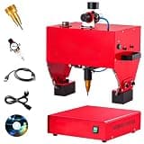 DmqChry Pneumatic Dot Peen Marking Machine, 170X110mm/100X20mm/80X20mm Marking Area, Computer Controlled Metal Engrave Machine, 1-2 Characters/s, 0.1-1mm Marking Depth, for Letters, VIN, Date A
