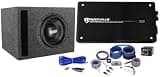 Sundown Audio SA-10 V.3 D2 Bundle: 10 in 3000W Peak/1500W RMS Dual 2-Ohm Car Subwoofer, Krypton M4 Mono Amplifier, RWK0CU 0-Gauge Amp Wiring Kit, RSV10 Vented Enclosure, K1 Installation Kit, 5-Items