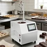 FRANREADER Chocolate Tempering Machine 5.5L – Commercial Chocolate Coating & Melting Pot with Double Heating Zones, Easy Clean, Stable Flow, Ideal for Candy Making, Baking, Chocolate Dipping