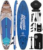 UPWELL 11'6"×35" Extra Wide Inflatable Paddle Board, Stand Up Paddle Board with Kayak Seat, Sup Paddle Boards for Adults, Cypress Blue