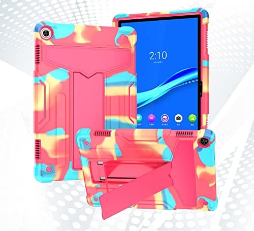 Case for Lenovo Tab M10 3rd Gen 10.1inch TB328FU /TB328XU(2022),with Kickstand Three-Layer Hybrid Full Body Rugged Shock-Proof Fall Protection Cover(Camouflage Rose)