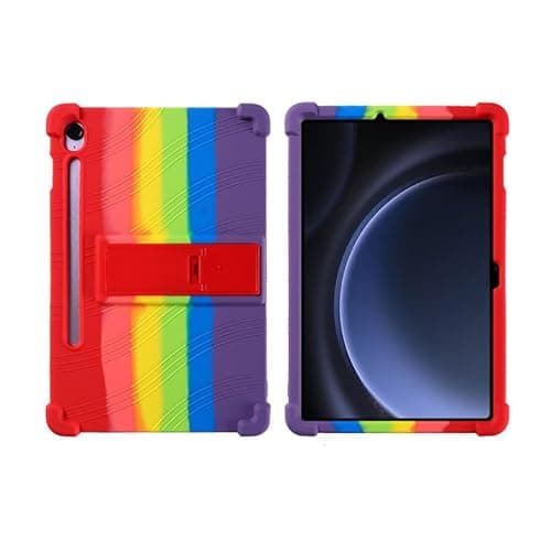 MOOPW Case for Samsung Galaxy Tab S10FE+ Tablet 13.1 inch Model SM-X620 Soft Silicone Shockproof Stand Rubber Shell Kids Friendly Protective Cover