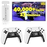 HRYYDS 2026 Retro Gaming Console Pro 4K HDMI with 40,000+ Built-in Classic Video Games - Plug & Play Game Stick for TV with 2 Wireless Controllers | 23 Emulator Support 64GB