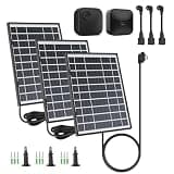 iTODOS 3 Pack 7W Solar Panel Compatible with Blink Outdoor 4 (4th Gen)/ (3rd Gen) XT3 and Blink XT/XT2 Camera,11.8Ft Outdoor Power Cable and Adjustable Mount
