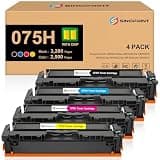 SINOPRINT 075H Toner Cartridge Replacement for Canon 075H 075 Color Toner Compatible with imageCLASS LBP646Cdw MF662Cdw MF664Cdw MF665Cdw LBP647Cdw LBP640 MF660 Printer-High Capacity with Chip-4-Pack