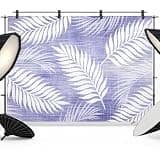 Lavender Purple Leaves Backdrop 8x6ft Coastal Botanical Plants Vintage Photography Backdrop Photoshoot Background Tapestry Banner for Birthday Baby Shower Decoration Party Video Photo Studio Props