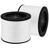 AWO 2 PACK Replacement Air Filter Compatible for Coway Airmega 100 Air Purifier,3-IN-1 Filtration Activated Carbon H13 True HEPA Filter