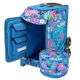 ZUCA Sport Rolling Bag - Floral Breeze w/Blue Frame (w/Insulated Tote Bag)