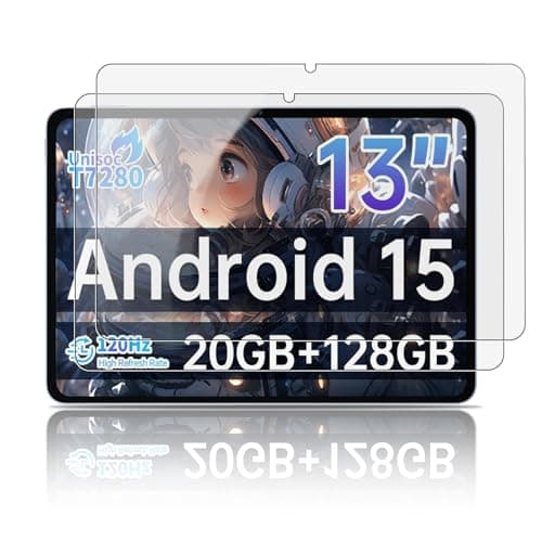 YANMONGI 2 Pack Screen Protector for TECLAST T65 13.36 inch Tempered Glass Film,Anti-Scratch,Easy Installation,9H Hardness