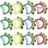 32 Pcs Hand Bells, Orff Musical Instruments, Jingle Bells, 4 Colors, Tambourine Noise Makers for Little Ones and Adults, Ideal for Parties, Celebrations, and Music Classes