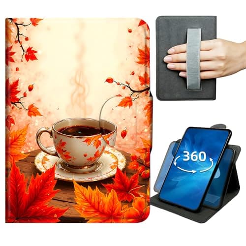 for Kindle Fire Max 11 Case 13th Generation 11 inch 2023 Release 360 Degree Rotating Stand Lightweight Protective Tablet Cover with Auto Wake/Sleep,Magnetic Clasp & Hand Strap - Maple Leaf Coffee