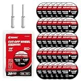 EZARC 1-1/2 Cut Off Wheels, 1.5" x 1/8" Fiberglass Reinforced Rotary Tool Cutting Disc Accessories Include Mandrels, 32-Pack