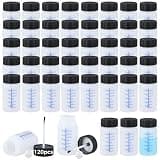 Lnrueg 120 Pcs 2 Oz Touch Up Paint Container - Empty Paint Touch Up Bottles with Brush, Safe Lids, and Mixing Balls for Fixing Car Scratches