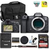 Canon EOS R5 Mirrorless Camera (Body Only), Full-Frame Hybrid Camera, 8K Video, 45 Megapixel CMOS Sensor, DIGIC X Image Processor, Up to 12 FPS + 128GB Card + Camera Case