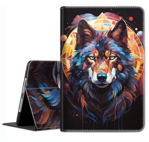 Case for Galaxy Tab S11 Ultra 2025 14.6 Inch - Slim Fit Standing Cover with Auto Sleep/Wake for Samsung Tab S11 Ultra 5G SM-X936B/ SM-X930，Abstract Wolf Art