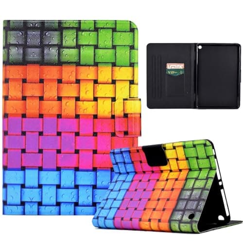 LJcase Case for All-New Amazon Kindle Fire HD 8 & 8 Plus Tablet(12th Gen/10th Gen,2024/2022/2020) 8",Slim Suede TPU Inner Cover with Stand,Support Smart Auto Wake/Sleep with Card Holder (Woven Belt)