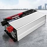VTCMKAZYT Power Inverter Pure sine Wave 12V/24V to 110V/220V DC to AC Converter with Outlets 6 USB Ports and LCD Display(12Vto220V,2000W)
