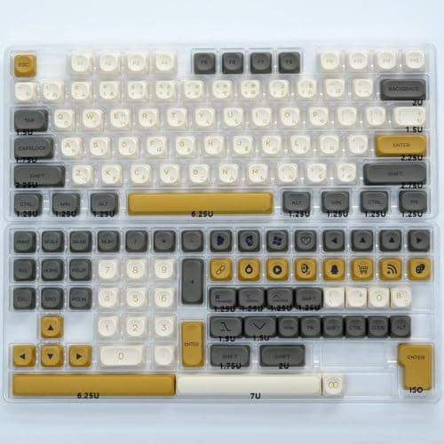 APOJHGF KOA Ocean Whale PBT Keycap Set 135 Mechanical Keyboards MOA Layout 7u ISO Suitable Compatible with Japanese Korean and Russian Layouts(Glimmer-JA)