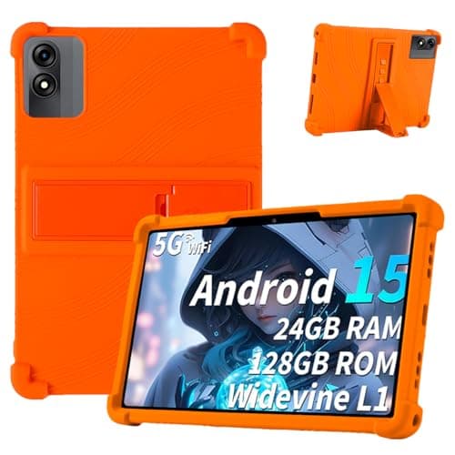 Case for Suicoey T901 10.1-Inch Tablet – Shockproof Silicone Protective Cover with Kickstand, Drop-Resistant Business Style (Orange)