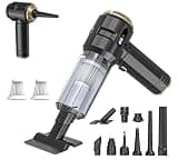 Melising Handheld Vacuum Cleaner Cordless, 23000Pa Powerful Car Mini Vacuum Cleaner, Rechargeable Portable Lightweight dust Catcher for Home Car Carpet Stairs Pet Hair Deep Cleaning(Black-Gold).