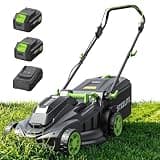 STEELITE 40V 17" Cordless Electric Lawn Mower with Brushless Motor, 6-Position Height Adjustment, 2-in-1 Bagging Mulching, 2PCS 4.0Ah Batteries & Charger Included