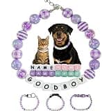 Personalized Beaded Dog Collar with Name, Custom Dog Necklace
