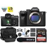 Sony a7 IV Mirrorless Digital Camera (Body Only) | 33 MP Full-Frame Sensor | 4K/60p Video + Spare Extra Replacement Battery + 128GB Card + Camera Case