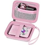ALKOO Case Compatible with CAMKORY Digital Camera/for VAHOIALD FHD 1080P Digital Point and Shoot/for Kodak PIXPRO FZ55/ FZ45 16MP Vlogging/for IWEUKJLO, Holder for SD Card More- Pink (Box Only)