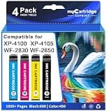 myCartridge SUPRINT Remanufactured Ink Cartridge Replacement for Epson 212XL 212 Ink Cartridges Combo Pack Work with XP-4100 XP-4105 WF-2830 WF-2850 Printers (Black Cyan Magenta Yellow)