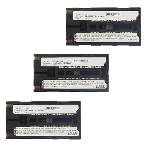 Synergy Digital Amplifier Batteries, Compatible with TOA Electronics BP-900 Amplifier, (Li-Ion, 7.4V, 1800 mAh), Combo-Pack Includes: 3 x SDOTH-L7112 Batteries