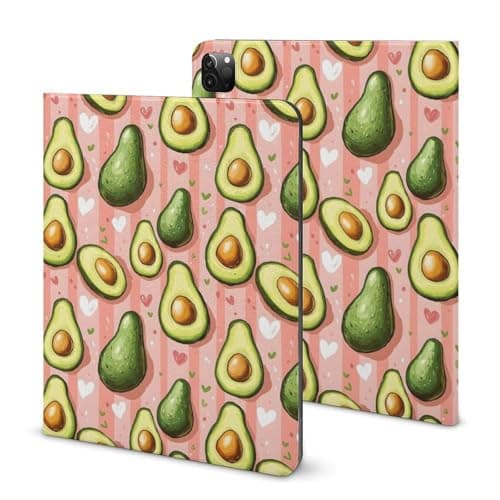 Compatible with iPad Pro 11 Inch Case 1st/2nd/3rd/4th Generation (2018-2021/2020/2022), Cute Avocado Print Slim Pro Cover 11 Inch for Auto Wake/Sleep with Pencil Holder and Stand